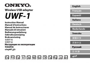 Onkyo UWL1 UWL-1 Operating Guide User Instructions