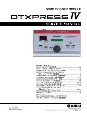 Yamaha DTXT2S DTXT-2S Service Manual