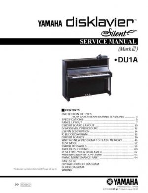 Yamaha DX100 DX-100 Service Manual
