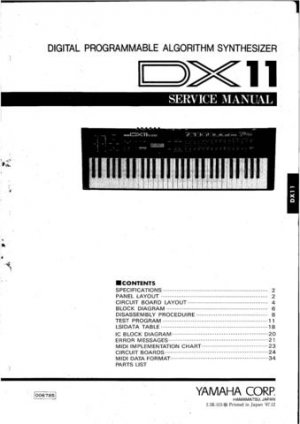 Yamaha DX200 DX-200 Service Manual