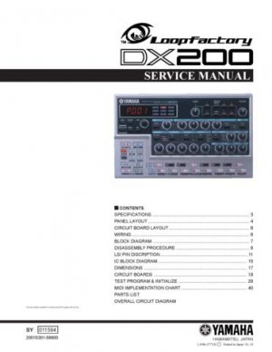 Yamaha DX21 DX-21 Service Manual