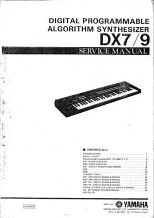 Yamaha DX7II DX-7II Service Manual
