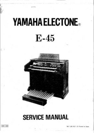 Yamaha E5 E-5 Service Manual