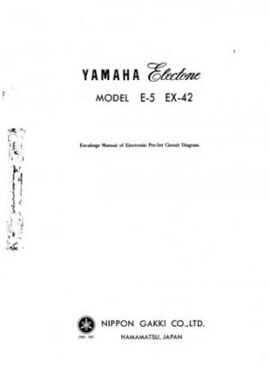 Yamaha E50 E-50 Service Manual