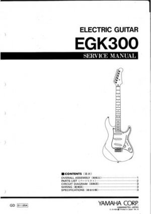 Yamaha EGV103UC EGV-103UC Service Manual