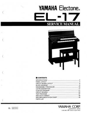 Yamaha EL20 EL-20 Service Manual
