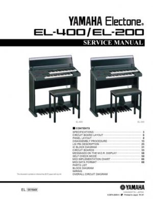 Yamaha EL25 EL-25 Service Manual