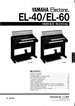 Yamaha EL400 EL-400 Service Manual