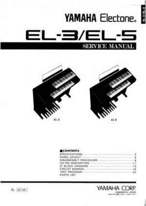 Yamaha EL50 EL-50 Service Manual
