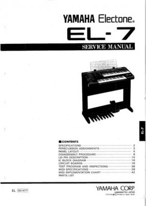 Yamaha EL70 EL-70 Service Manual