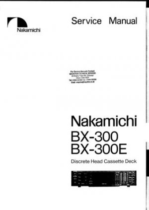 Nakamichi BX300 BX-300 Service Manual