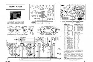 Vidor CN361 CN-361 Vintage Wireless Service Information