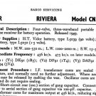 Vidor CN392 CN-392 Riviera Vintage Wireless Service Information