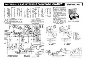 Vidor CN396 CN-396 Vintage Wireless Service Information