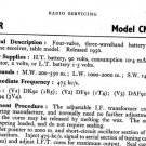 Vidor CN409 CN-409 Vintage Wireless Service Information