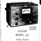 Taylor 45C Instructions with Schematics etc