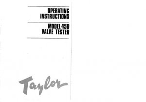 Taylor 45D Operating Guide