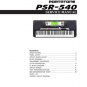 Yamaha PSR540 PSR-540 Service Manual