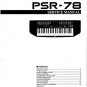 Yamaha PSR78 PSR-78 Service Manual
