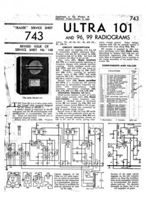 Ultra 101 Vintage Wireless Repair Schematics etc