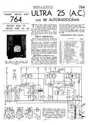 Ultra 25AC Vintage Wireless Repair Schematics etc