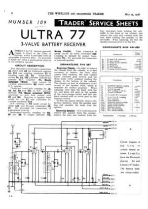 Ultra 77 Vintage Wireless Repair Schematics etc
