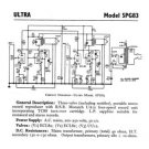 Ultra SPG83 SPG-83 Record Player Repair Schematics etc