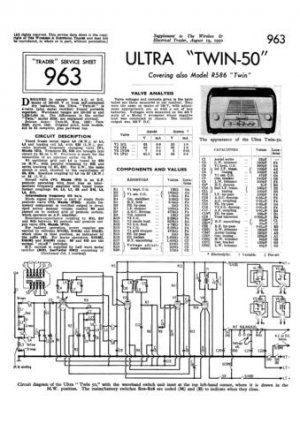 Ultra Twin Vintage Wireless Repair Schematics etc