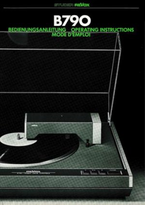 Revox B790 B-790 Operating Guide
