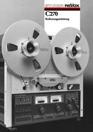 Revox C270 C-270 Operating Guide in German only