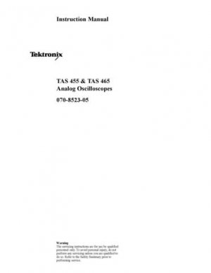 Tektronix TAS455 TAS-455 Service Manual