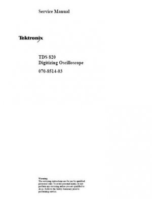 Tektronix TDS820 TDS-820 Service Manual