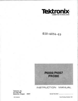 Tektronix P6057 P-6057 Instruction Manual