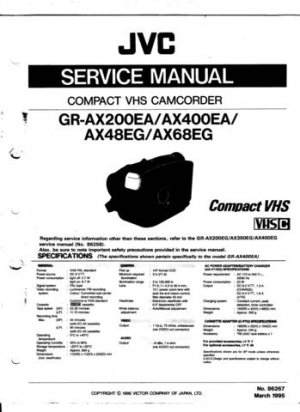 JVC GRAX68EG GR-AX68EG GRAX-68EG Service Manual