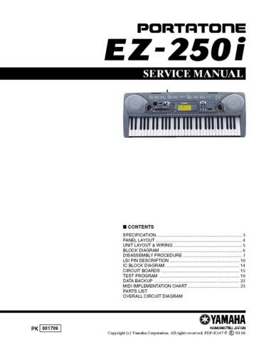 Yamaha EZ200 EZ-200 Service Manual