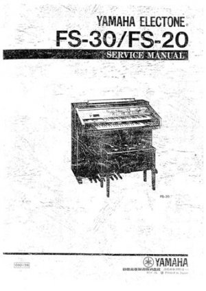 Yamaha FS1R FS-1R Service Manual