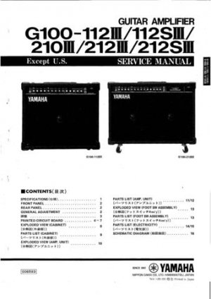 Yamaha G100 G-100 Service Manual