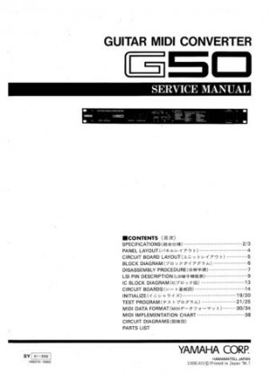 Yamaha G1D G-1D Service Manual