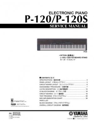Yamaha P120 P-120 Service Manual