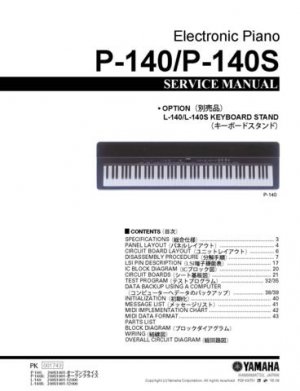 Yamaha P140S P-140S Service Manual