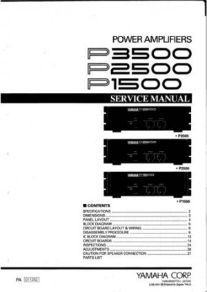 Yamaha P1500 P-1500 Service Manual