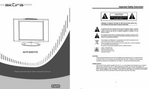 Akura ACTFDVD1770 Television Operating Guide