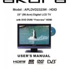 Akura APLDVD2323W-HDID Television Operating Guide