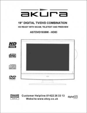 Akura ASTDVD1938W-HDID  Television Operating Guide