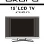 Akura AT1503LCD Television Operating Guide