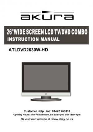 Akura ATLDVD2630W-HD Television Operating Guide