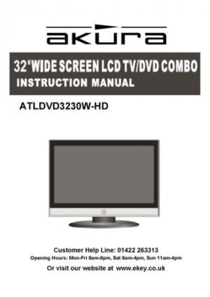 Akura ATLDVD3230W-HD  Television Operating Guide