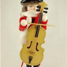 14" CELLO Player Nutcracker Red w Scarf Playing N-1445