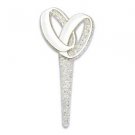 Double Ring SILVER or GOLD Sparkle Plastic Cupcake Picks 48 or 96 PK Wedding