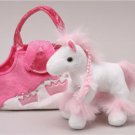Plush Pink PONY Karimee 8" Animal in Purse Tote Carry Me Anywhere